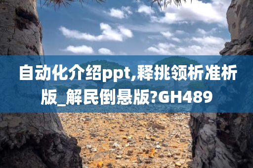 自动化介绍ppt,释挑领析准析版_解民倒悬版?GH489