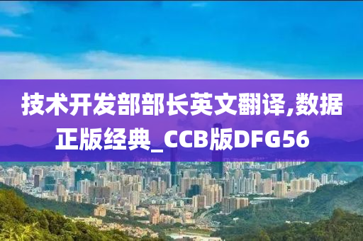 技术开发部部长英文翻译,数据正版经典_CCB版DFG56