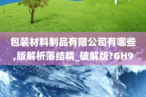 包装材料制品有限公司有哪些,版解析落结精_破解版?GH9