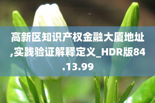 高新区知识产权金融大厦地址,实践验证解释定义_HDR版84.13.99