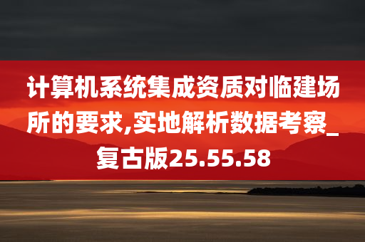 计算机系统集成资质对临建场所的要求,实地解析数据考察_复古版25.55.58