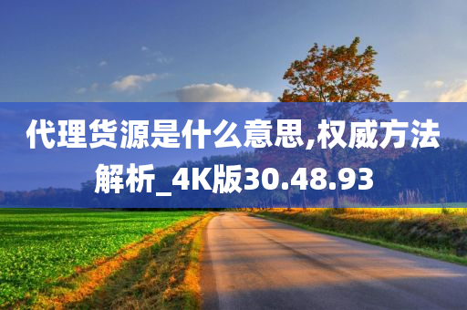 代理货源是什么意思,权威方法解析_4K版30.48.93