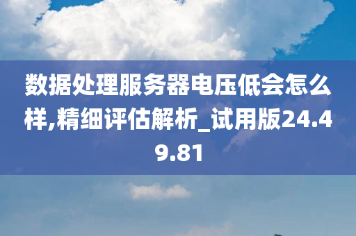 数据处理服务器电压低会怎么样,精细评估解析_试用版24.49.81