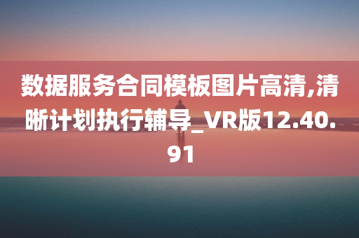 数据服务合同模板图片高清,清晰计划执行辅导_VR版12.40.91