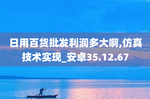 日用百货批发利润多大啊,仿真技术实现_安卓35.12.67