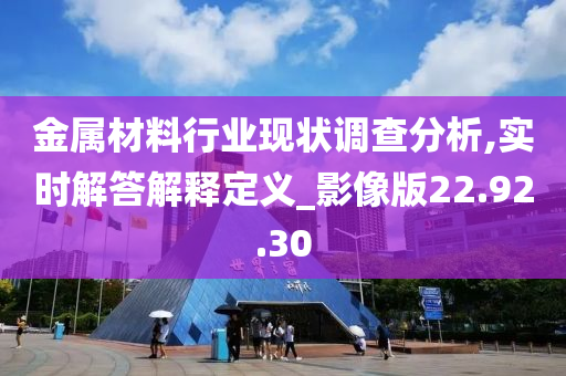 金属材料行业现状调查分析,实时解答解释定义_影像版22.92.30