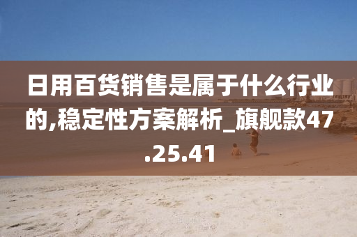 日用百货销售是属于什么行业的,稳定性方案解析_旗舰款47.25.41