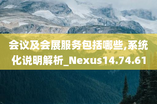 会议及会展服务包括哪些,系统化说明解析_Nexus14.74.61