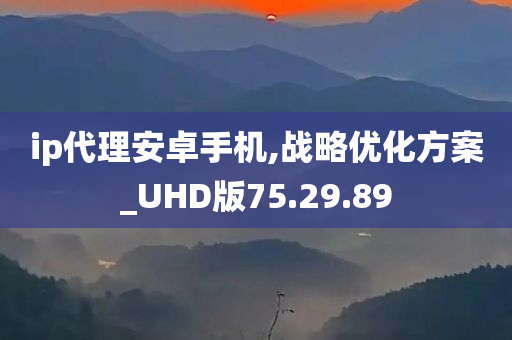 ip代理安卓手机,战略优化方案_UHD版75.29.89