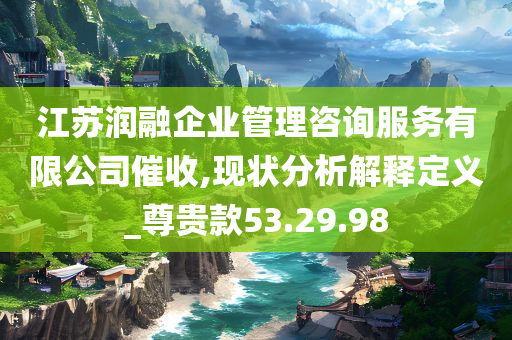 江苏润融企业管理咨询服务有限公司催收,现状分析解释定义_尊贵款53.29.98