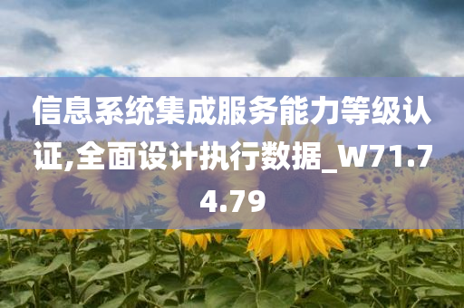 信息系统集成服务能力等级认证,全面设计执行数据_W71.74.79