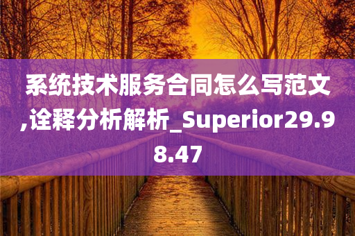 系统技术服务合同怎么写范文,诠释分析解析_Superior29.98.47