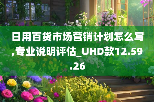 日用百货市场营销计划怎么写,专业说明评估_UHD款12.59.26