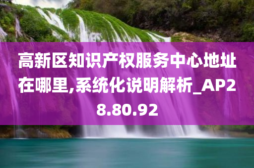 高新区知识产权服务中心地址在哪里,系统化说明解析_AP28.80.92