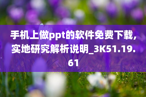 手机上做ppt的软件免费下载,实地研究解析说明_3K51.19.61