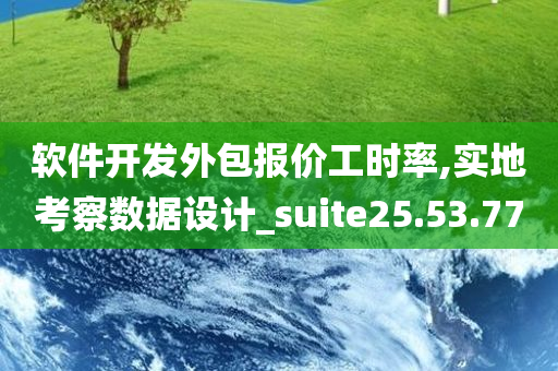 软件开发外包报价工时率,实地考察数据设计_suite25.53.77