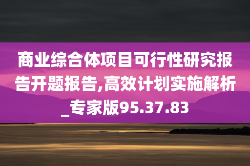 商业综合体项目可行性研究报告开题报告,高效计划实施解析_专家版95.37.83