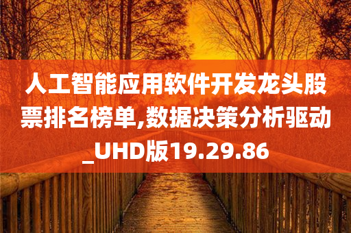 人工智能应用软件开发龙头股票排名榜单,数据决策分析驱动_UHD版19.29.86