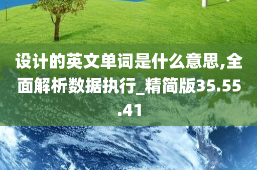 设计的英文单词是什么意思,全面解析数据执行_精简版35.55.41