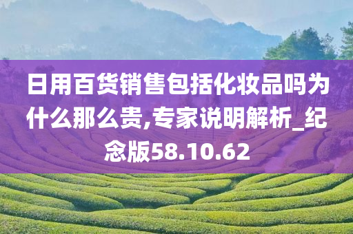 日用百货销售包括化妆品吗为什么那么贵,专家说明解析_纪念版58.10.62