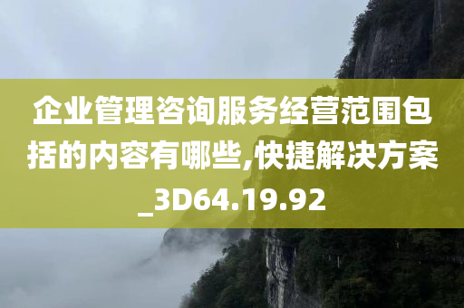 企业管理咨询服务经营范围包括的内容有哪些,快捷解决方案_3D64.19.92