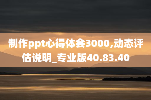 制作ppt心得体会3000,动态评估说明_专业版40.83.40