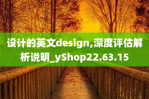 设计的英文design,深度评估解析说明_yShop22.63.15