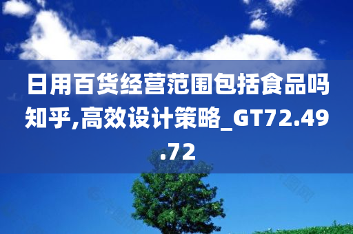 日用百货经营范围包括食品吗知乎,高效设计策略_GT72.49.72