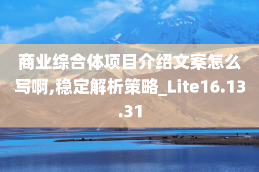 商业综合体项目介绍文案怎么写啊,稳定解析策略_Lite16.13.31