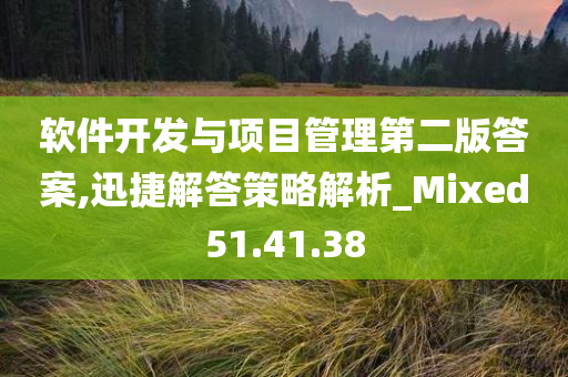 软件开发与项目管理第二版答案,迅捷解答策略解析_Mixed51.41.38