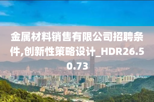 金属材料销售有限公司招聘条件,创新性策略设计_HDR26.50.73