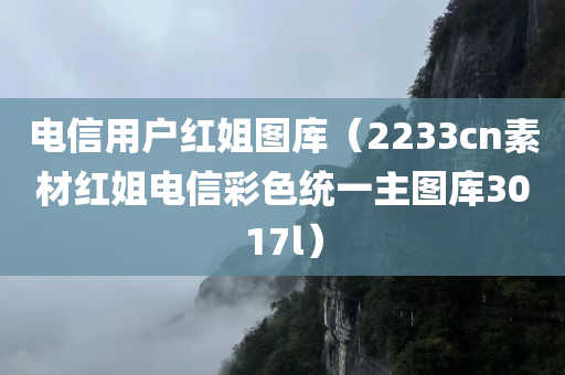 电信用户红姐图库（2233cn素材红姐电信彩色统一主图库3017l）