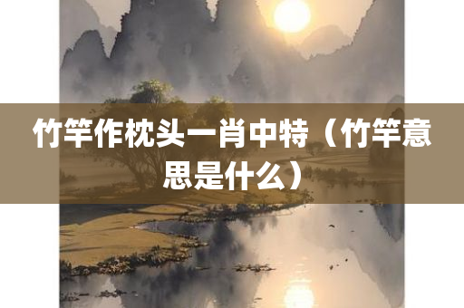 竹竿作枕头一肖中特（竹竿意思是什么）