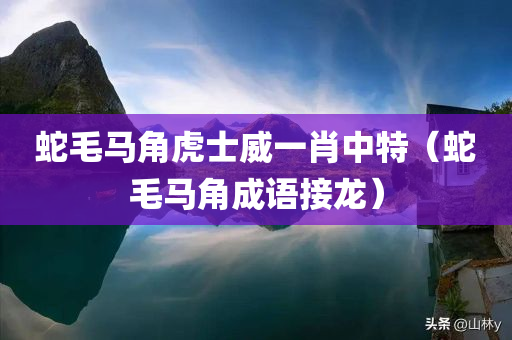 蛇毛马角虎士威一肖中特（蛇毛马角成语接龙）