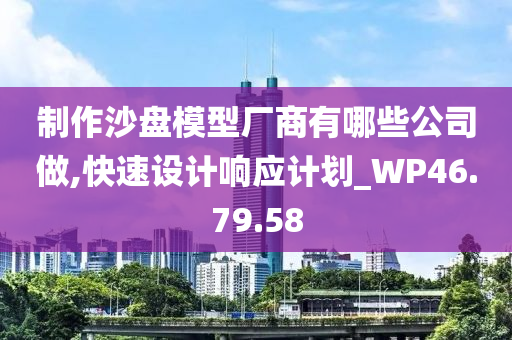 制作沙盘模型厂商有哪些公司做,快速设计响应计划_WP46.79.58