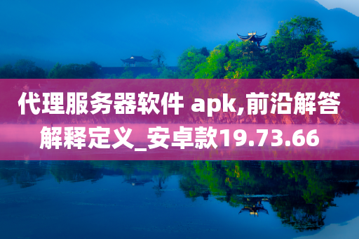 代理服务器软件 apk,前沿解答解释定义_安卓款19.73.66