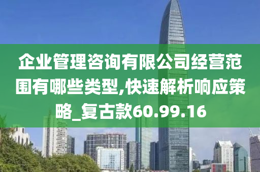 企业管理咨询有限公司经营范围有哪些类型,快速解析响应策略_复古款60.99.16