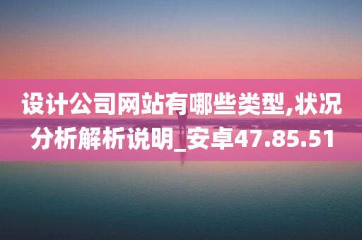 设计公司网站有哪些类型,状况分析解析说明_安卓47.85.51