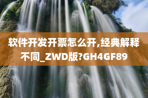 软件开发开票怎么开,经典解释不同_ZWD版?GH4GF89