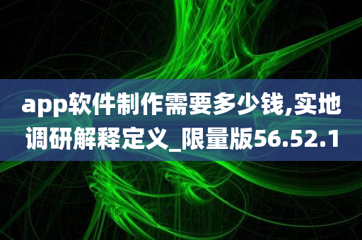 app软件制作需要多少钱,实地调研解释定义_限量版56.52.10