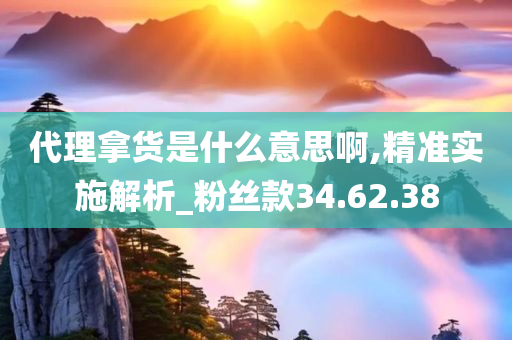 代理拿货是什么意思啊,精准实施解析_粉丝款34.62.38