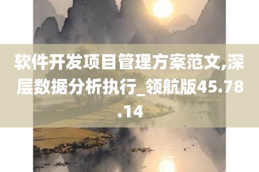 软件开发项目管理方案范文,深层数据分析执行_领航版45.78.14