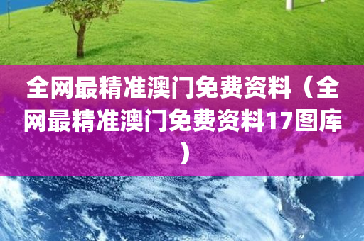 全网最精准澳门免费资料（全网最精准澳门免费资料17图库）