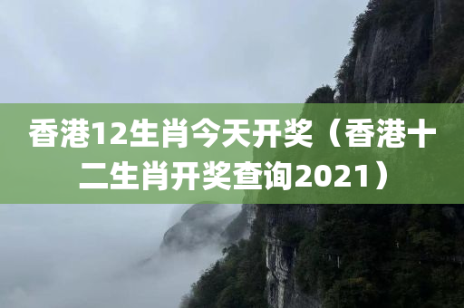 香港12生肖今天开奖（香港十二生肖开奖查询2021）