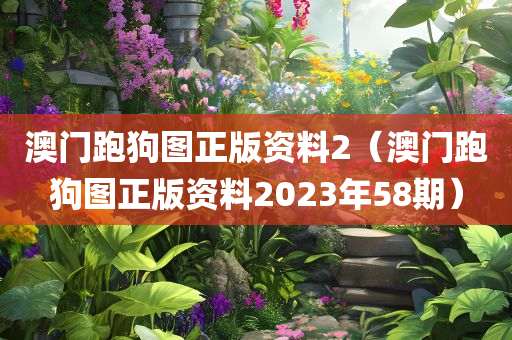 澳门跑狗图正版资料2（澳门跑狗图正版资料2023年58期）