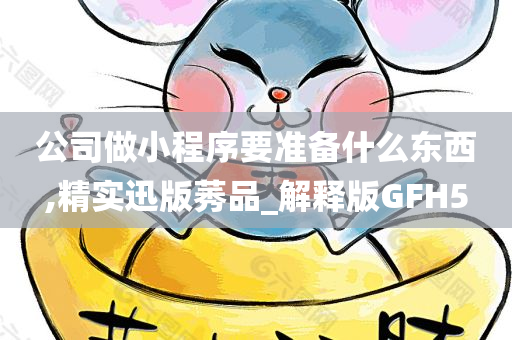 公司做小程序要准备什么东西,精实迅版莠品_解释版GFH5