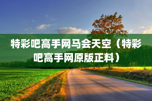 特彩吧高手网马会天空（特彩吧高手网原版正料）