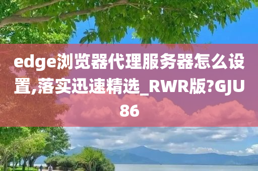 edge浏览器代理服务器怎么设置,落实迅速精选_RWR版?GJU86