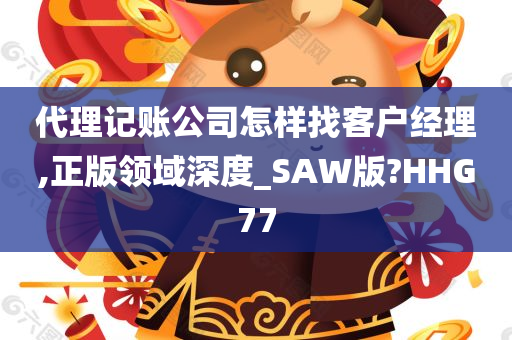 代理记账公司怎样找客户经理,正版领域深度_SAW版?HHG77