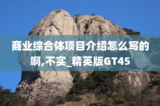 商业综合体项目介绍怎么写的啊,不实_精英版GT45